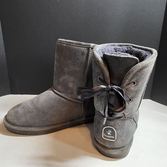 Bearpaw Size 10 Gray Short Boots - Picture 5 of 8
